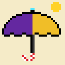 Ombrello #70, royal split on cream